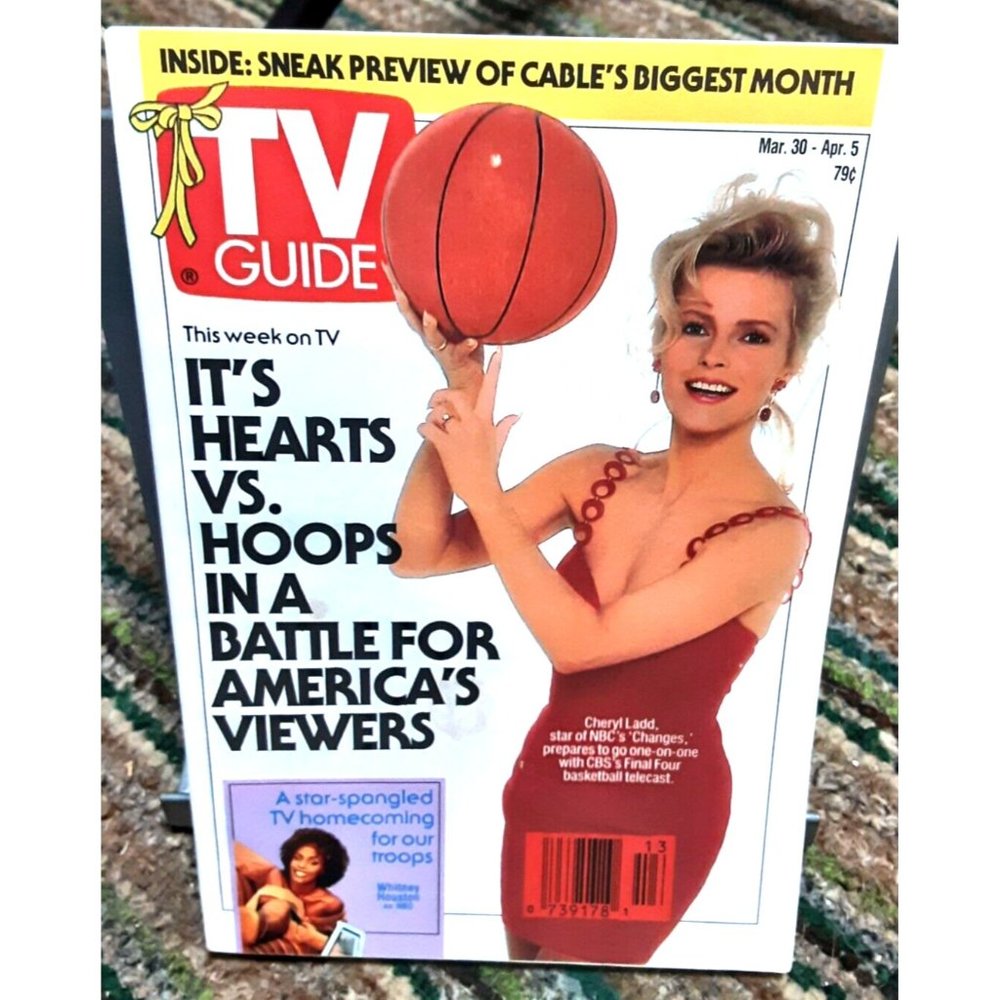 TV Guide March 1991 Cheryl Ladd Whitney Houston Detroit Edition No Label
